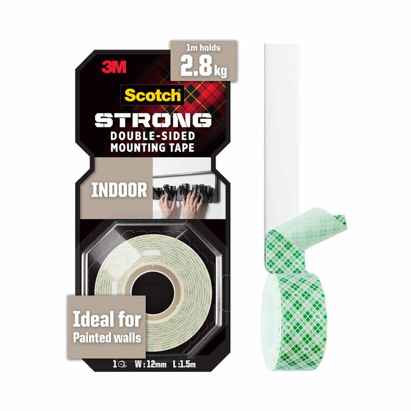 3M SCOTCH Scotch Indoor Double-sided Mounting Tape 110-s12, 12mmx1.5m 110-S12-image null