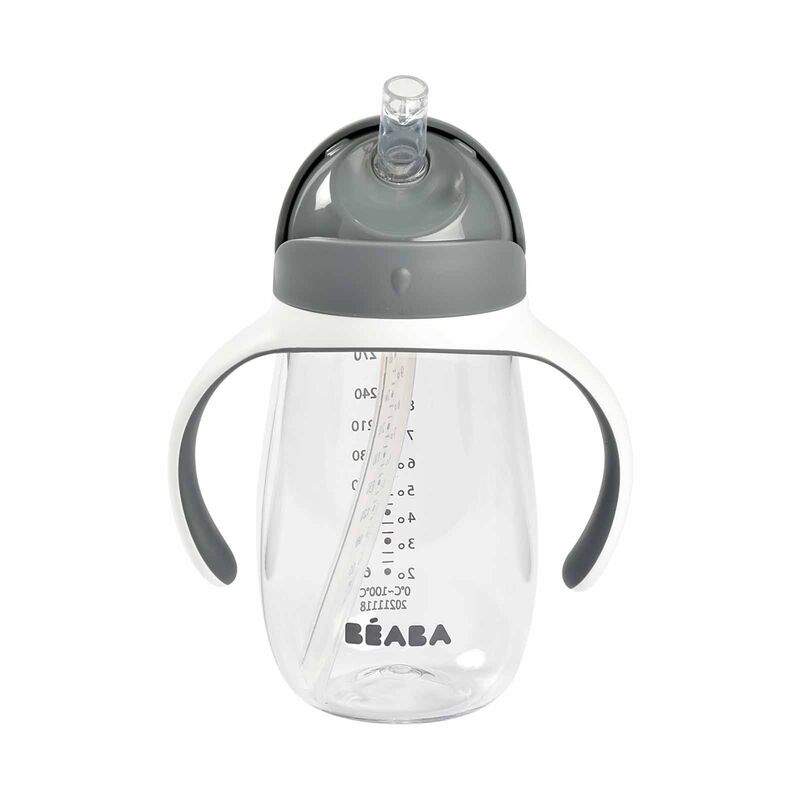 BEABA Cup 300ml - Mineral Grey (online) STRAW-image 3