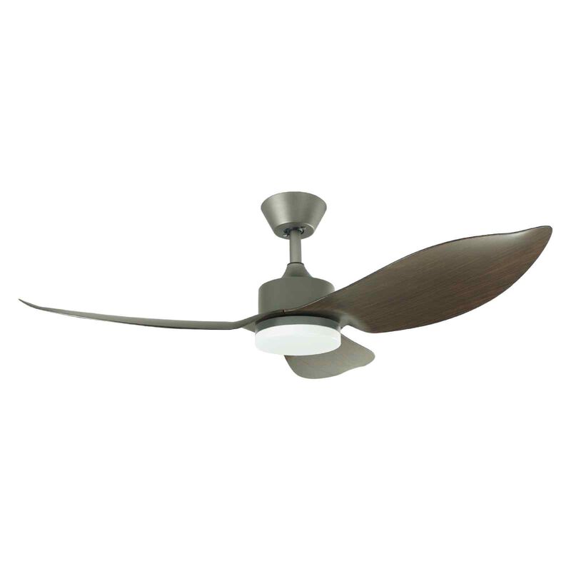 D'FAN 46 In Dc Ceiling Fan With Led Light (grey/wood) SPACE46-WD/GY-image 2