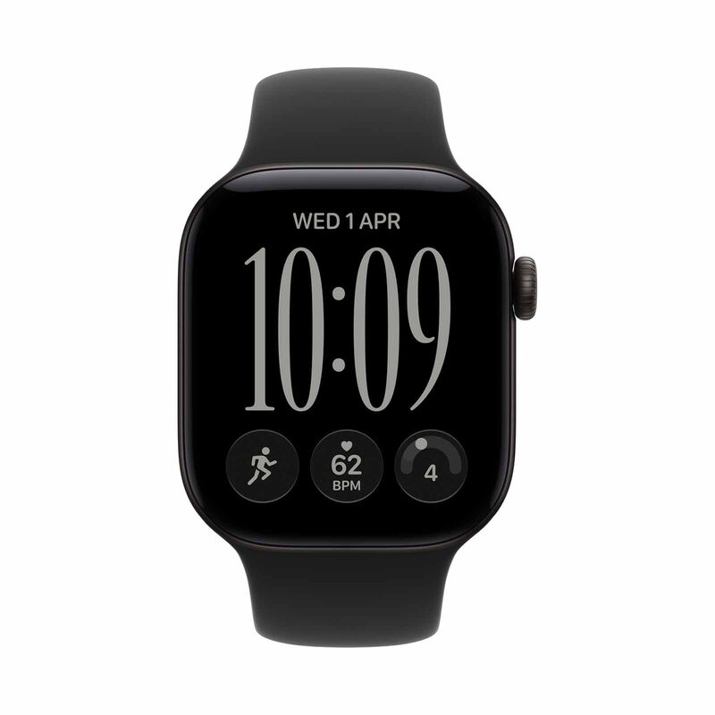 APPLE Watch Series 12 Gps + Cellular 42mm Black Aluminium Case With Black Sport Band - M/l MJG14X/A-image 1