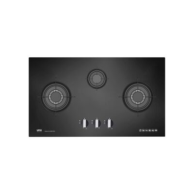UNO 3 Burner Glass Hob (90cm) (exclude Installation) UG3086TRSV