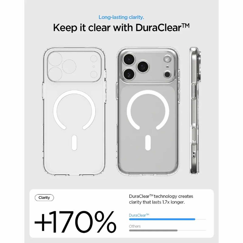 SPIGEN Iphone 17 Pro Ultra Hybrid Magfit Clear White ACS10346-image 2