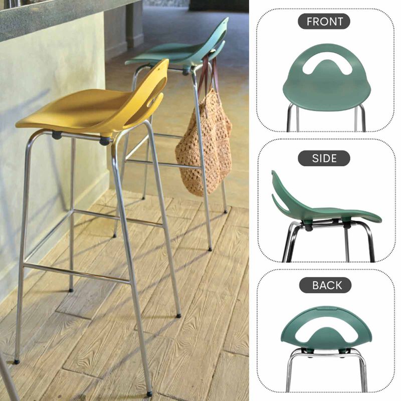 PHOENIX Cocktail High Bar Stool Carrara White 47 X 46 X 96 H Cm COCKTAIL-image 3