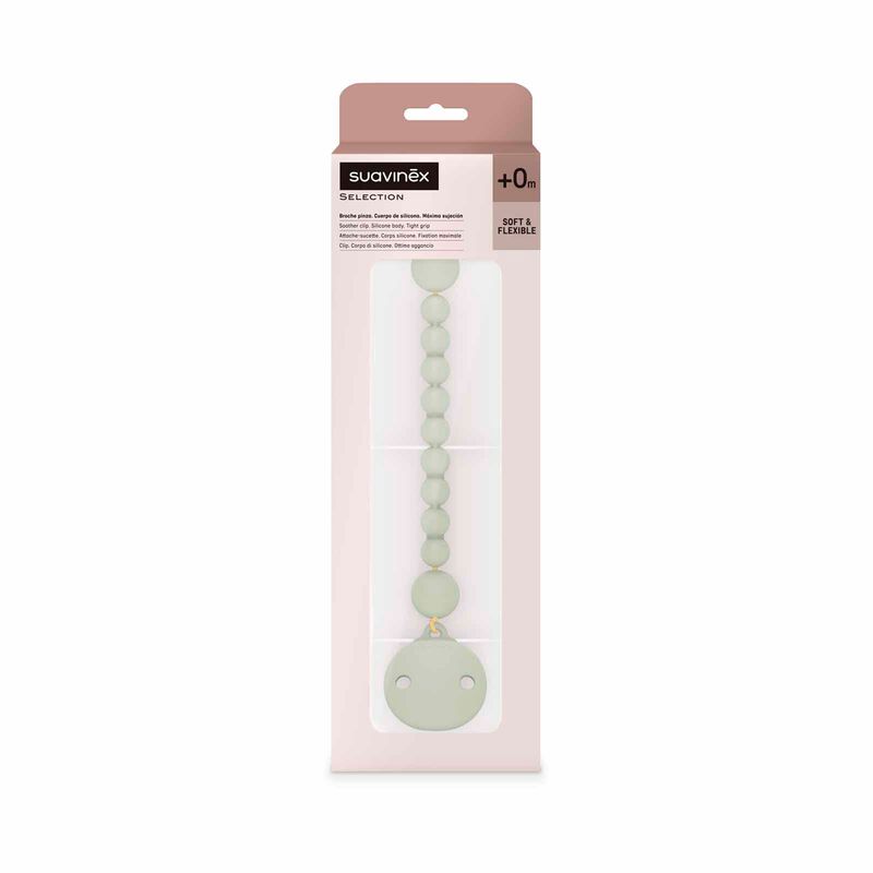 SUAVINEX Silicone Bobble Soother Clip Colour Essence Brick Green (online) SVX401521-image 3