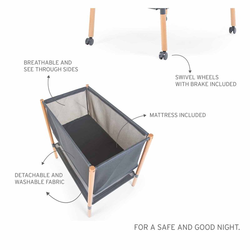 CHILDHOME Crib - Natural Anthracite (online) EVOLUX-image 5