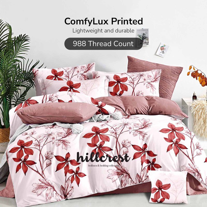HILLCREST Hillcrest I 988tc Comfylux I Printed I Queen Fitted Sheet Set I Romance ( Oe ) 7469 - B I Q I FS I ROMANCE-image 1