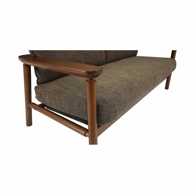 MUZE 3 Seater Sofa (fab) Brown Fabric Sofa MERU-image 8