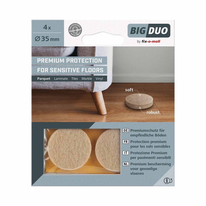 FIX-O-MOLL Self Adh Dia 35mm BIG DUO PARQUET GLIDERS-image 3