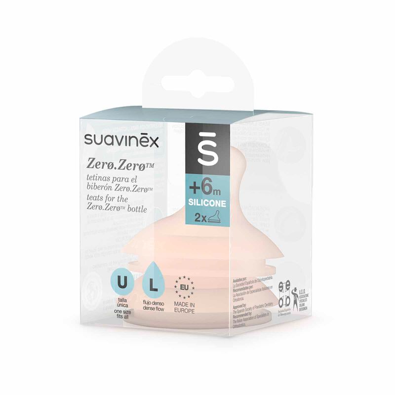 SUAVINEX Silicone Teat X 2 - Large Flow 6m+ (online) ZERO ZERO-image 3