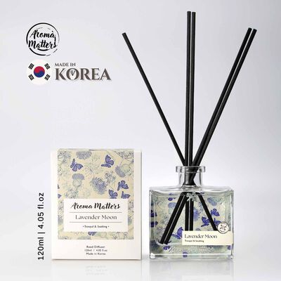 AROMA MATT Lavender Moon Reed Diffuser 4.05 Fl.oz (120ml) BOTTLE120-LAVENDER MOON