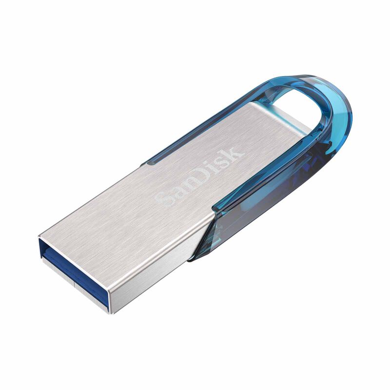 SANDISK Ultra Flair Usb 3.0, 64gb Flash Drive, Tropical Blue, Metal Casing SDCZ73-064G-G46B-image 4