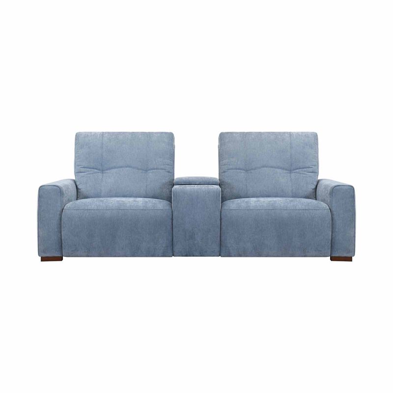 MUZE 3rr-e Seater 2 Function W System(fab) Blue Fabric Sofa BONNIE-image 1