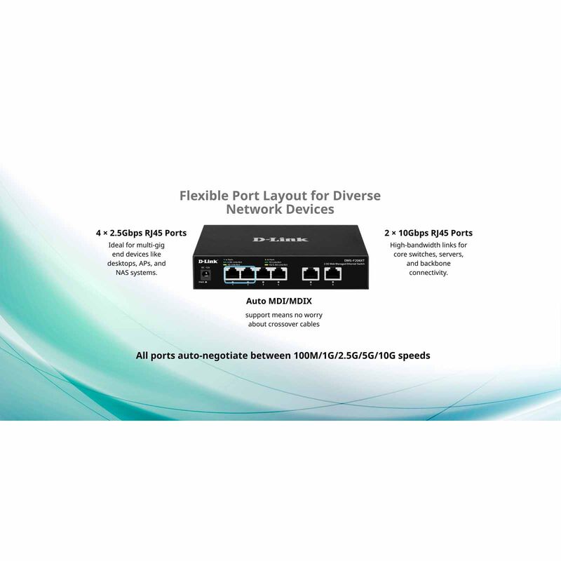 DLINK 4-port 2.5g And 2-port 10g Web Managed Ethernet Switch DMS-F206XT-image 8