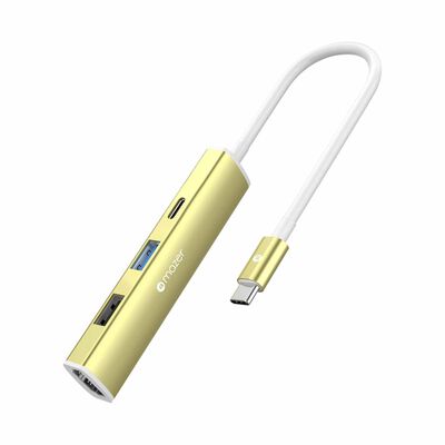 MAZER Infinitehub 4in1 Usb-c To Hdmi 4k/30hz + Usb-a X2 + Usb-c Pd100w Charging Hub - Citrus M-HUB51-CT