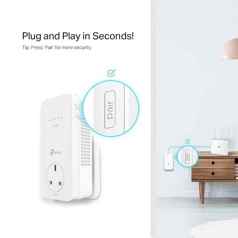TP LINK Av1300 Powerline Ac Wi-fi TPL-TL-WPA8631PKIT-image 3
