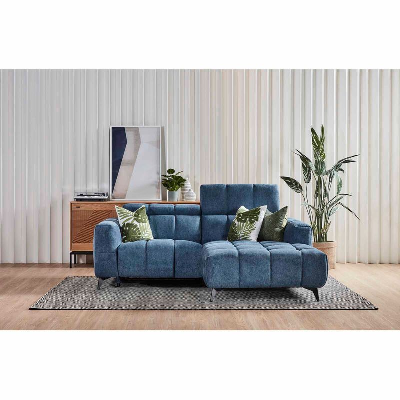 MUZE L Shaped Recliner (fab) Right Cat A Blue Fabric Sofa ANJA-image 9
