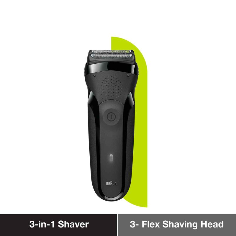 BRAUN Series 3 Shave & Style Wet & Dry Shaver - Black S3300S-image 1