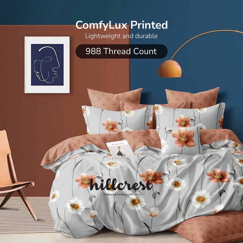 HILLCREST Hillcrest I 988tc Comfylux I Printed I King Fitted Sheet Set I Floralbreeze ( Oe ) 6833 I K I FS I FLORALBREEZE-image 1