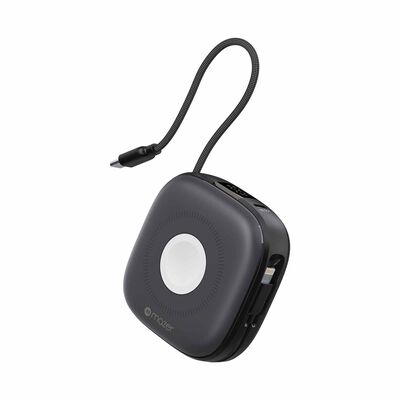 MAZER 10,000mah Qi2 Compatible 15w With Built-in Usb-c+lightning Cables, Apple Watch, Pd20w, Power Bank-bl M-MAGLINK18I-BG