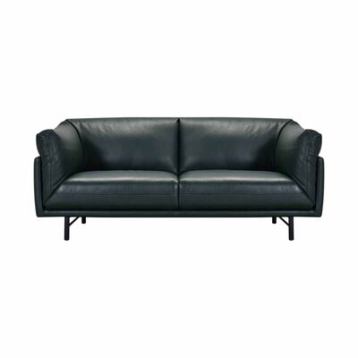 MUZE 3 Seater (fl) C15 Dk Grn Full Leather Sofa MIDORI