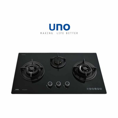 UNO 86cm 3-burner Tempered Glass Hob (exclude Installation) - Black UG-8613TRSV BK