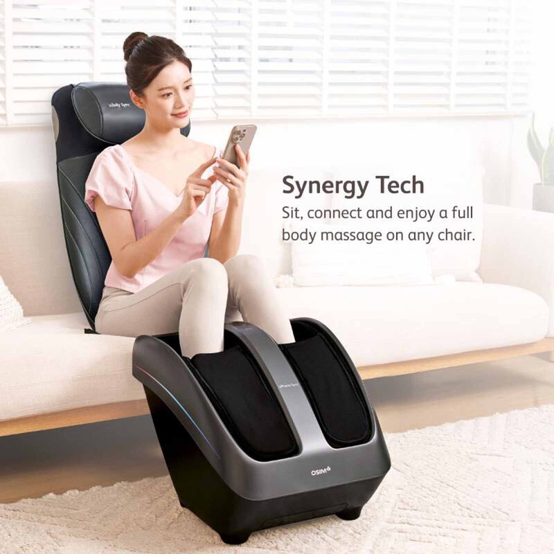 OSIM Uergoh (latte) World 1st Ergonimic Chair With Massage + Uphoria Sync Leg Massager OS8245L+ OS3233-image 19