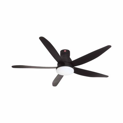 KDK 60 In Dc Ceiling Fan With Led Light (black) U60FWS(BK) SHORT ROD
