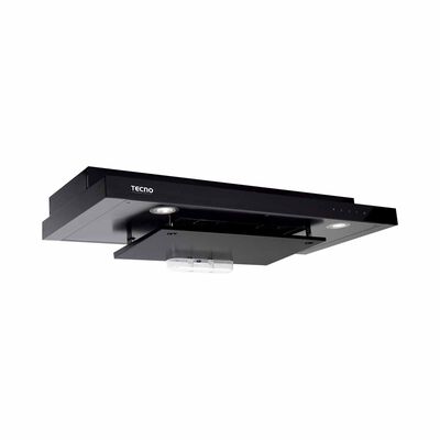 TECNO 90cm High Suction Power Slim Hood - Black (excluide Installation) TCH939-DTCGC-BK