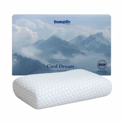 DUNLOPILLO Boxy Dream Pillow - Soft - 100% Pure Natural Latex COLD DREAM