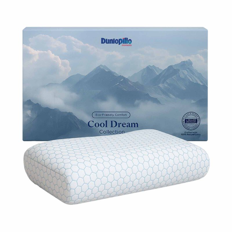 DUNLOPILLO Boxy Dream Pillow - Soft - 100% Pure Natural Latex COLD DREAM-image null