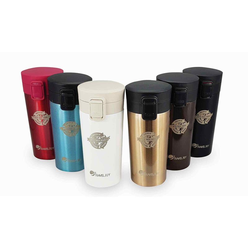 TRAVEL JOY Eco Insulated Mug (380ml) Pearl Blue TJECOMUG-PBLU-image 2