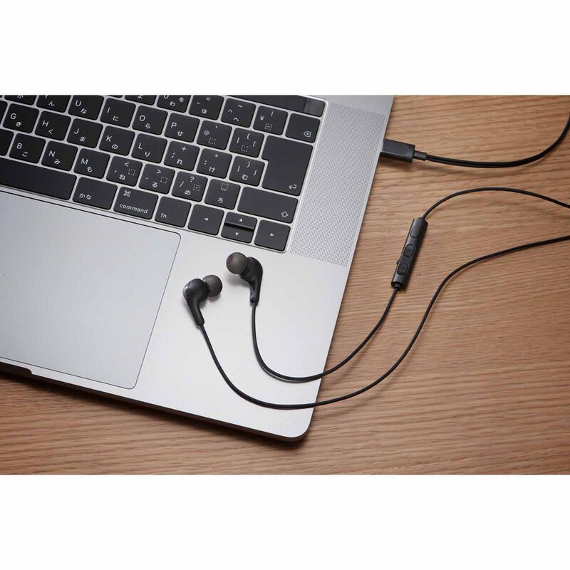 JVC Gumy Connect Wired Usb Type-c Earphones With Mic- Black HA-FR9UC-B-image 2