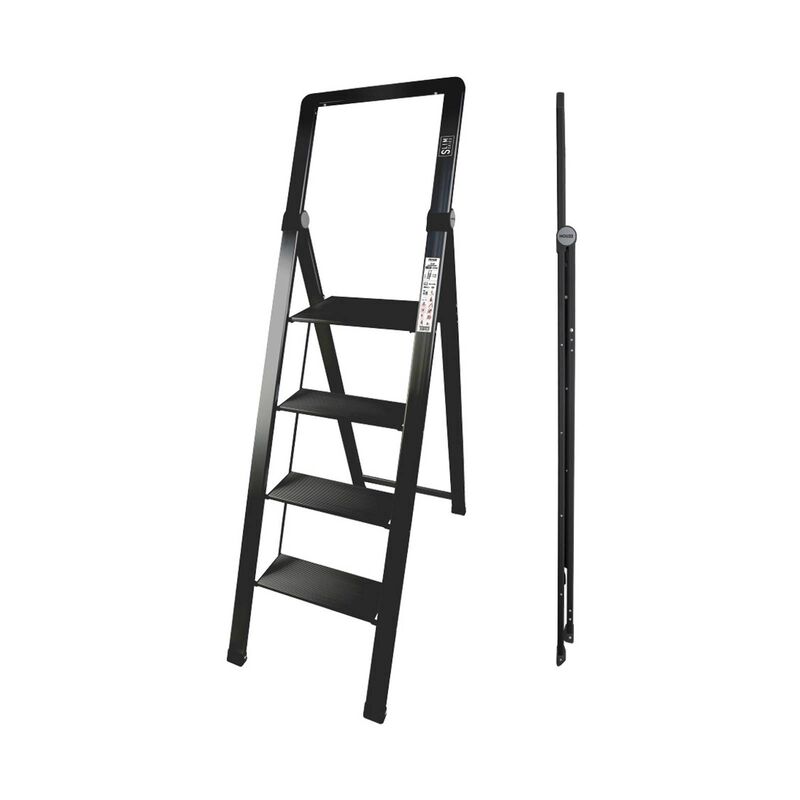 HOUZE Slim Aluminium 4 Tier Ladder DY-8214-image 1