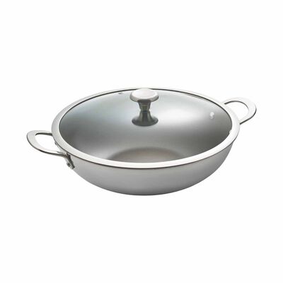 CORELLE Duranano Version 1.5 Wok Pan 32cm With Lid (atrium Special Buy) CBDN32KD-HH/SG