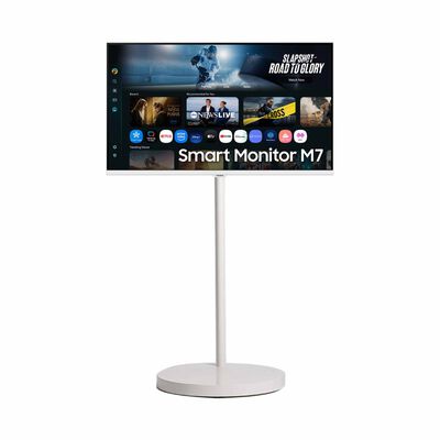 SAMSUNG 32in 4k M7 Flat Smart Monitor (white) + Movable Smart Monitor Stand F-32FM701EE (LS32FM701UEXXS-F+Z-MOVSTAND-32A1WH)