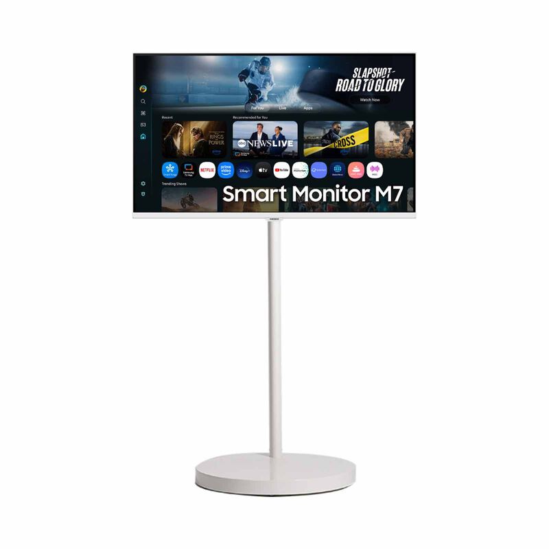 SAMSUNG 32in 4k M7 Flat Smart Monitor (white) + Movable Smart Monitor Stand F-32FM701EE (LS32FM701UEXXS-F+Z-MOVSTAND-32A1WH)-image 1