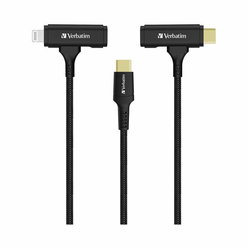 VERBATIM Usb-c & Lightning 2-in-1 Cable (120cm) VM66974-image 3
