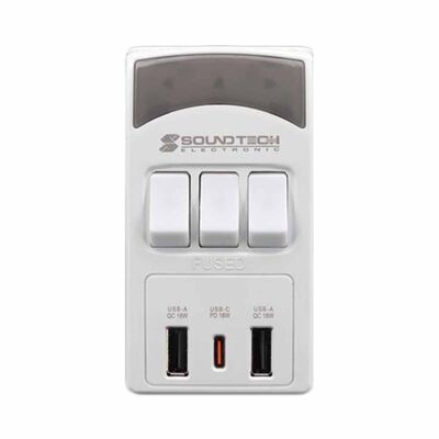 SOUNDTEOH Multiway Adaptor With Power Indicator Light PP-18SU