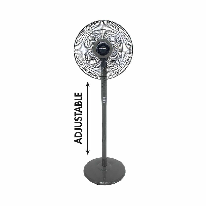MISTRAL 16 In Stand Fan With Remote Control -dark Grey MSF048R-DG-image 1