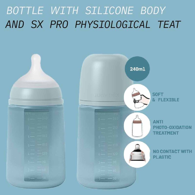SUAVINEX Bottle - Blue (online) 240ML ALL SILICONE-image 5