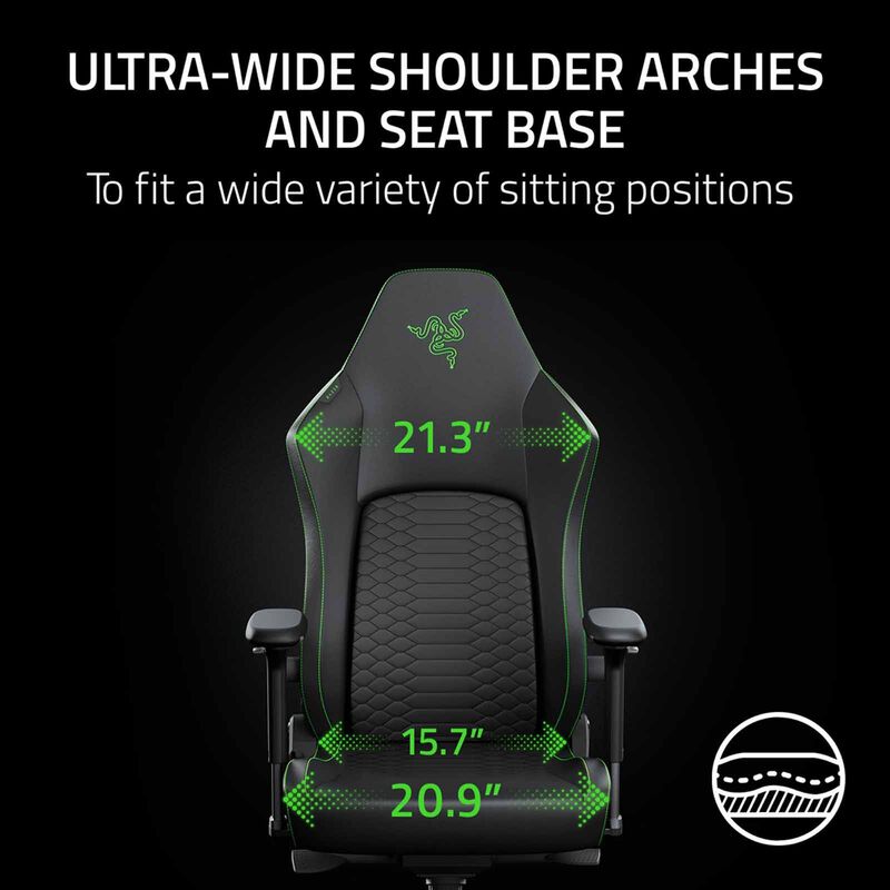 RAZER Iskur V2 Newgen - Ergonomic Gaming Chair W Breathable Comfort - Black RZ38-04900800-R3CA-image 4