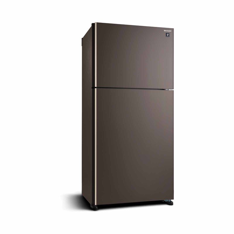 SHARP 2 Door Top Mount Fridge - Matte Brown (607l) SJ-PG60A-BR-image 2