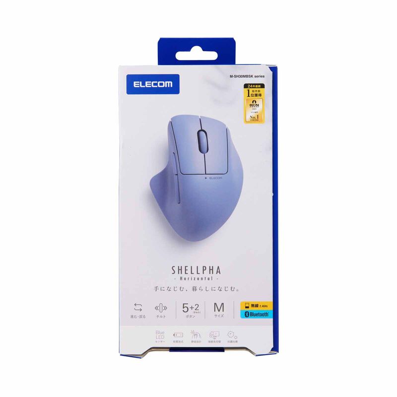 ELECOM 5 Btn Dual Mode Bt & Wireless Mouse - Navy M-SH30MBSKNV-image 5