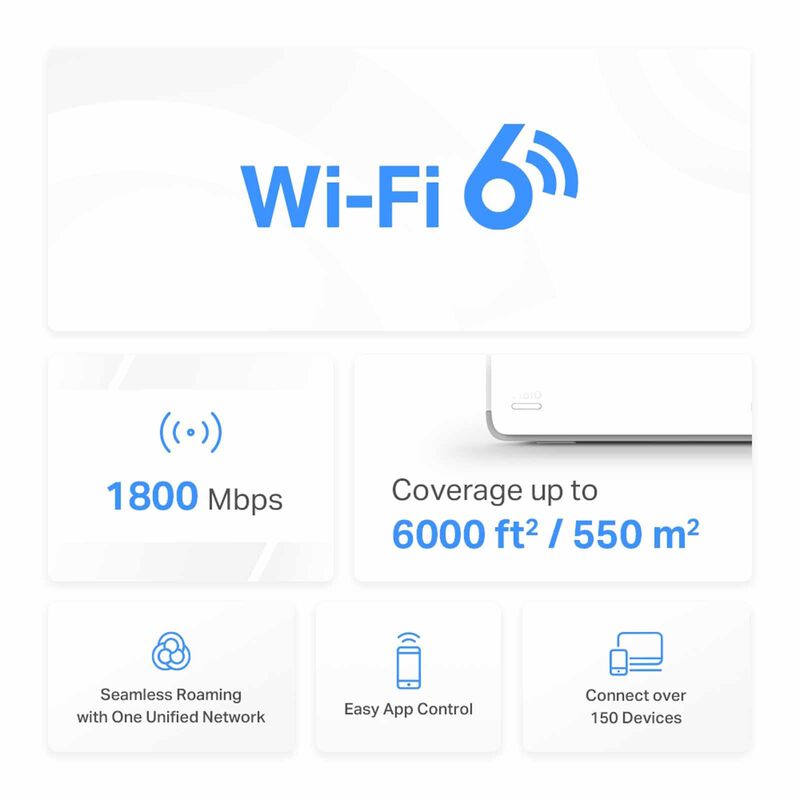 TP LINK Ax1800 Whole Home Mesh Wifi 6 System MERCUSYS H70X(2-PACK)-image 6
