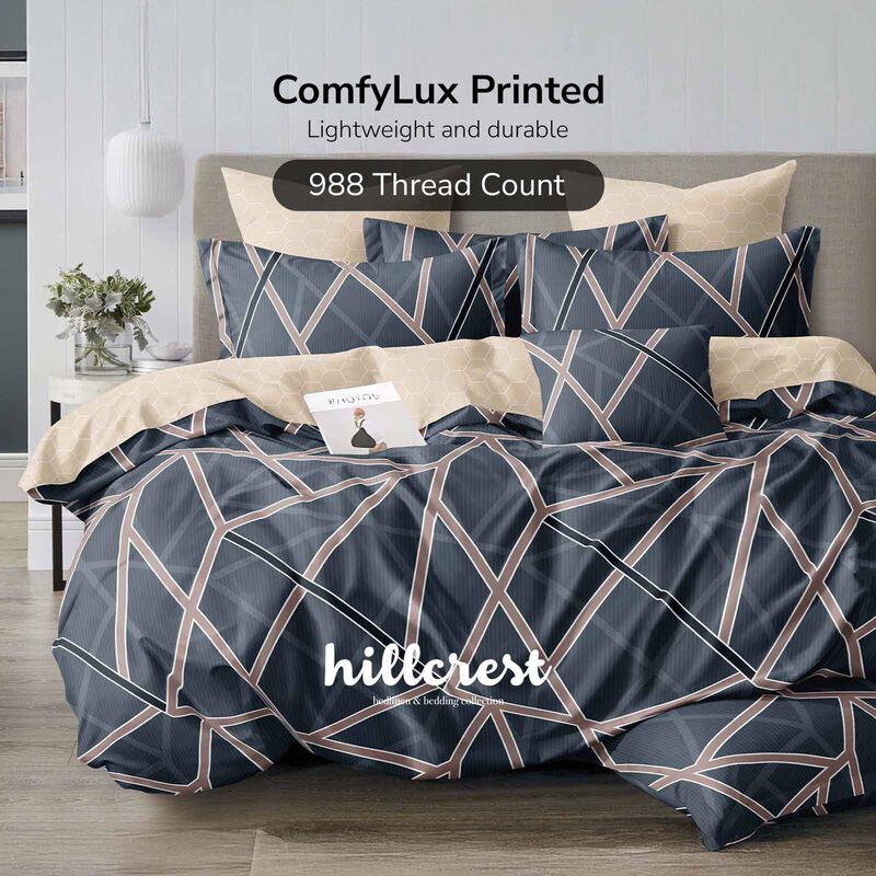 HILLCREST Hillcrest I 988tc Comfylux I Printed I Queen Fitted Sheet Set I Slumber ( Oe ) 6832 I Q I FS I SLUMBER-image 1