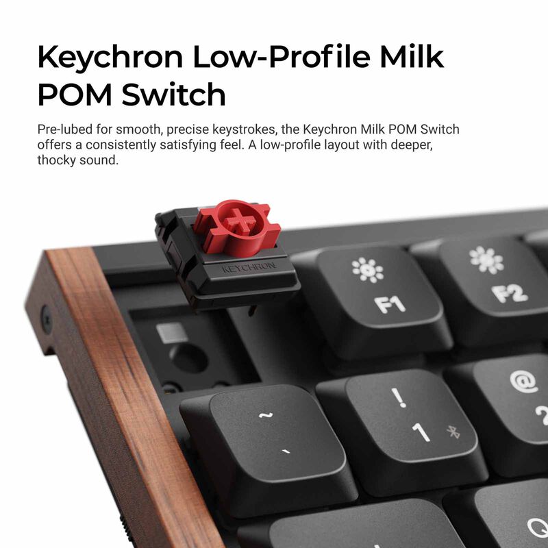 KEYCHRON K5 Ultra 8k 100% 108 Keys Black Knob Rgb Hot-swap Milk Pom Banana Switch KYCN-K5U-H4-image 4