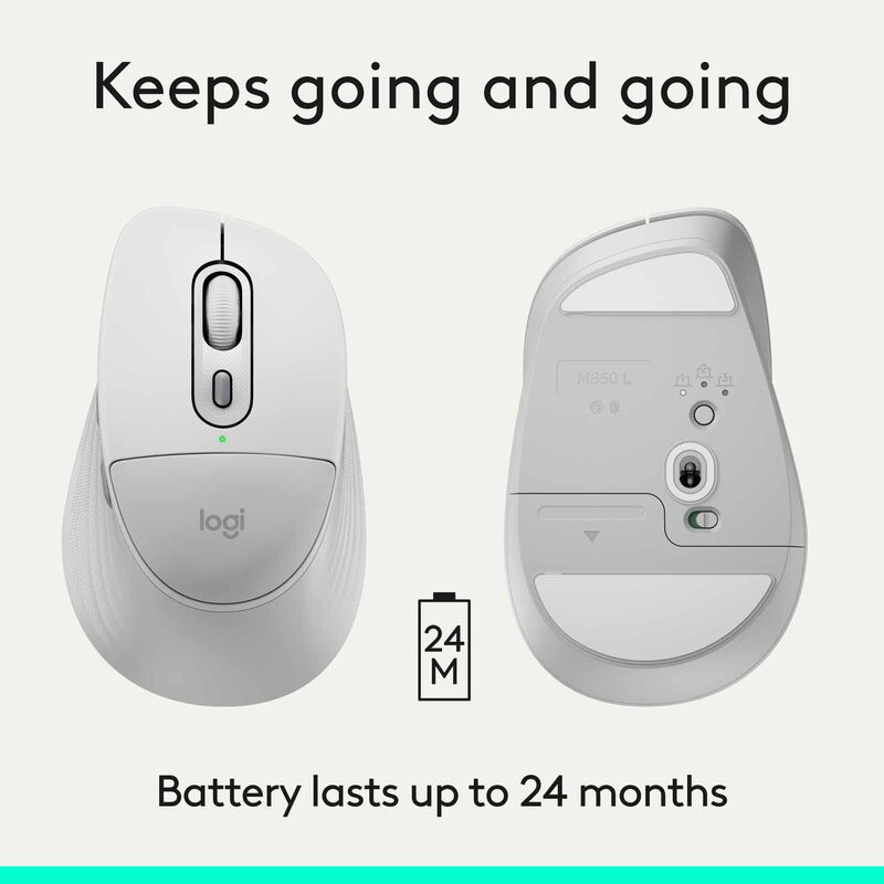 LOGITECH Logi Signature Comfort Plus M850 L Mouse Offwhite 910-007734-image 16