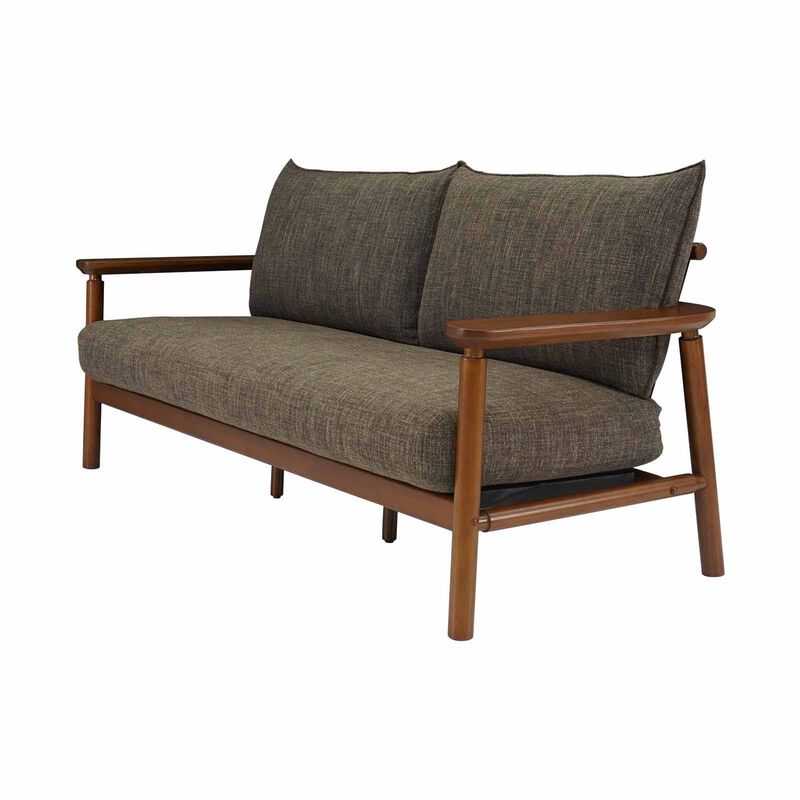 MUZE 3 Seater Sofa (fab) Brown Fabric Sofa MERU-image 2
