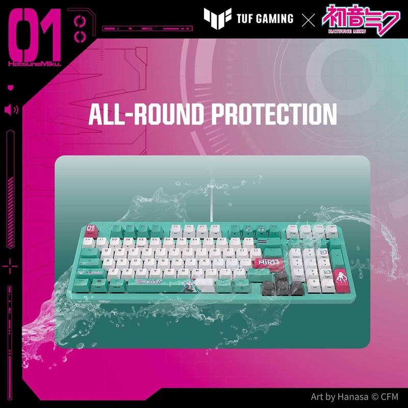 ASUS Tuf Gaming K3 Gen Ii Miku Red RA09 TUF GAMING K3 GEN II MIKU/RD/US/PBT-image 5