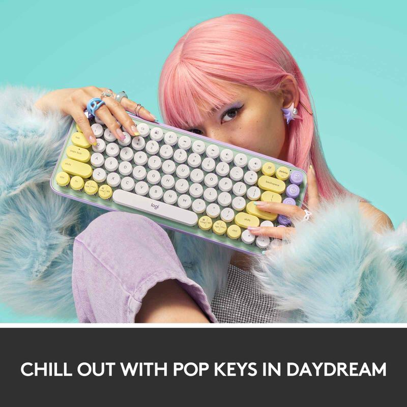 LOGITECH Keyboard Logi Pop Keys Wl Bt Mech Kb Daydream Mint 920-010578-image 2
